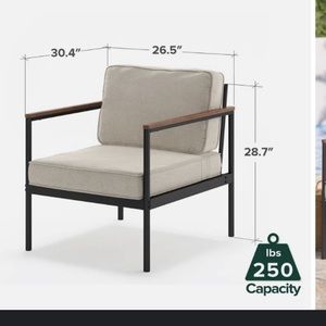 Zinus outdoor savannah beige *brand new in box set of 2 chairs